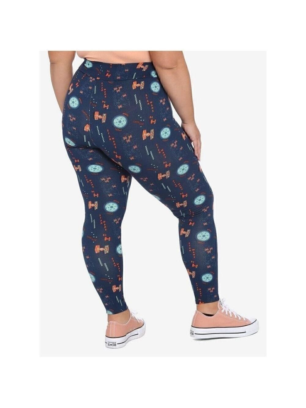 Star Wars Dark Side Galactic Empire Neon Leggings Sz 2X